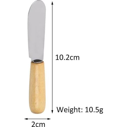 Butter Knife Stainless Steel Wood Handle Cream Knifes Dessert Tools Multipurpose for Cheese Dessert Kitchen Utensil Tool