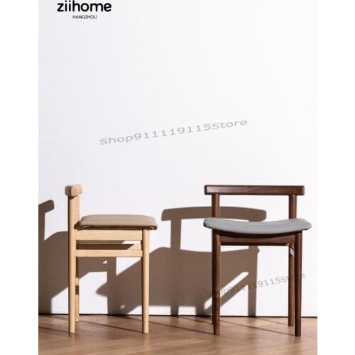 Simple Solid Wood Nordic Dining Stool Low Stool Dressing Stool Log Bedroom Stool