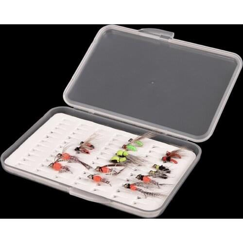 Transparent Fish Hook Box Ultra-thin Fishing Bait Lure Container Case Organizer Sorting Fly Hook Storage Box Fishing Accessories