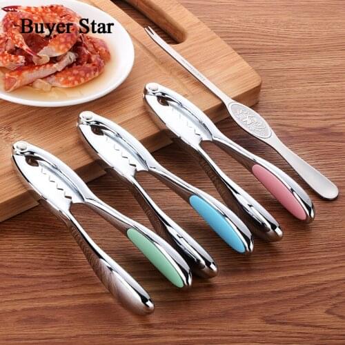 Seafood Crackers Shellfish Lobster And Crab Nutcracker Pliers Tools Set 6 Pcs Kitchen Picnic steel sets