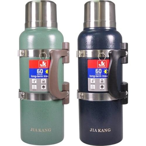 60 Hours 3000ml All Stainless Steel Thermos Bottle Large Capacity Vacuum Flask Outdoor Portable Travel Insulated Cup