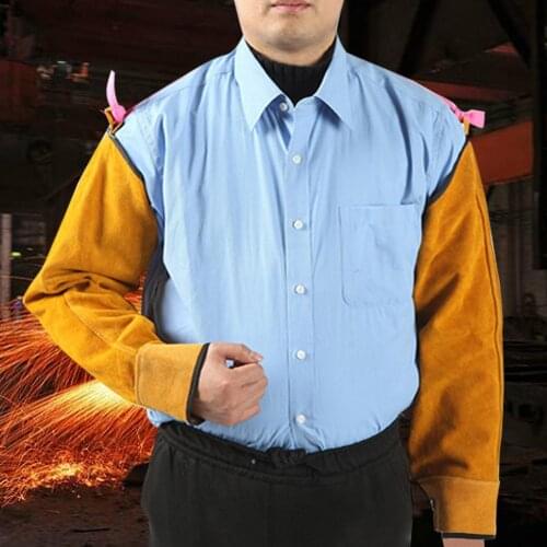 Heat Resistant Welding Protection Sleeves Spark Resistant Protection Leather Sleeves For Welding Protect Arm Guard Welding Tools