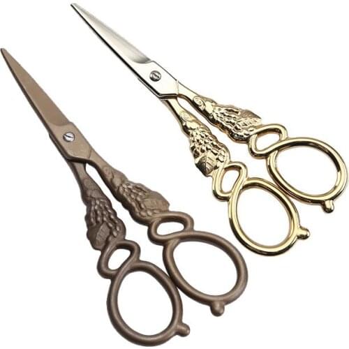 ZOTOONE Vintage Sewing Scissors Fabric Cloth Cutter Gold Big Ben Scissors Tailor Zig Zag Thread Cutter Embroidery Antique Craft