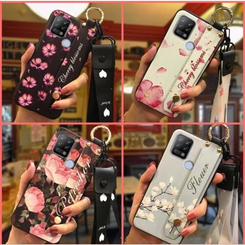 Waterproof Anti-dust Phone Case For Tecno Pova Shockproof Soft Case Wristband For Girls Back Cover