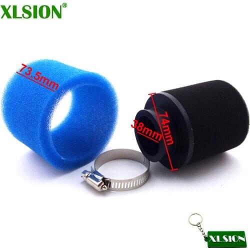 XLSION 38mm Performance Foam Air Filter For 50cc 70cc 110cc 125cc Dirt Pit Bike Moped Scooter ATV Quad Go Kart Motorcycle