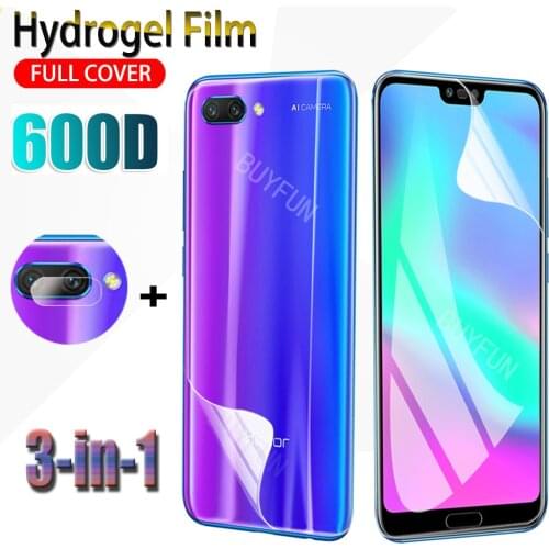 3in1 Hydrogel Soft Film For Huawei Honor 10 10i 10 Lite 20 20 pro 20 Lite 20s 20i 20S Back Screen Protector Camera Lens Glass