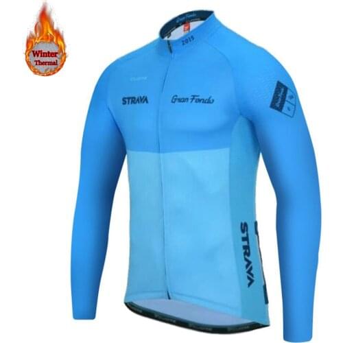 Winter Thermal Fleece MTB Cycling Jersey Long Sleeve Men Bicycle Clothes Wear Bike Cycling Clothing Tops