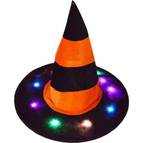 1pcs DIY Halloween Witch Hat String Lights Wizard Hat Party Decoration Halloween Costume Prop Decor for Outdoor Yard Indoor Tree