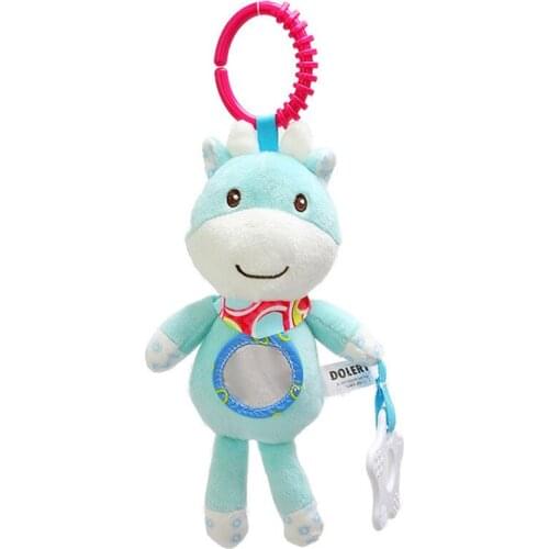 1Pc Funny Kids Rattles Toys Cotton Stroller Accessories Hanging Plush Toy Animal Clip Baby Crib Bed Hanging Bells Toys