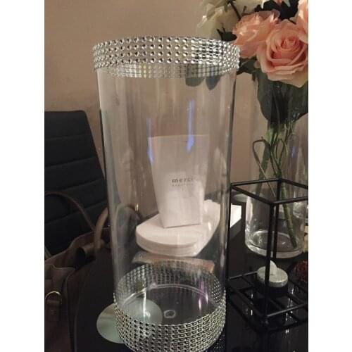 1Yard Silver Diamond Mesh Rhinestone Wrap Ribbon Roll For DIY Birthday Wedding Party Event Home Decoration Hot