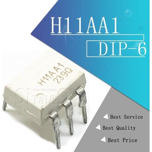 10pcs/lot H11AA1 AC Input/Phototransistor Optocouplers new
