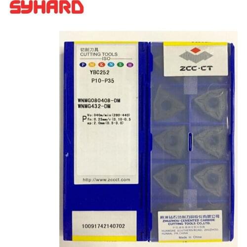10pcs/lot WNMG080408 WNMG080404-DM YBC252 YBC251 CNC Carbide Turning Inserts