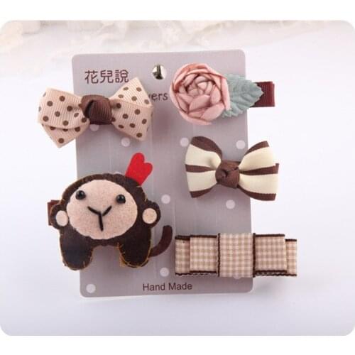 2020 Hot Children Christmas baby girls cute hairpin bows pentagram rabbit ear hair accessories tiara kids crown stars animal