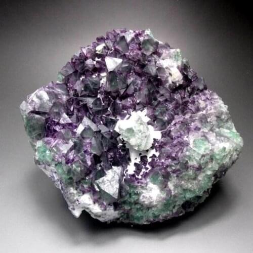 3600g Museum Grade Purple-Green Fluorite Cluster on Matrix - crystals and stones healing Mineral specimen Home Decor feng shui