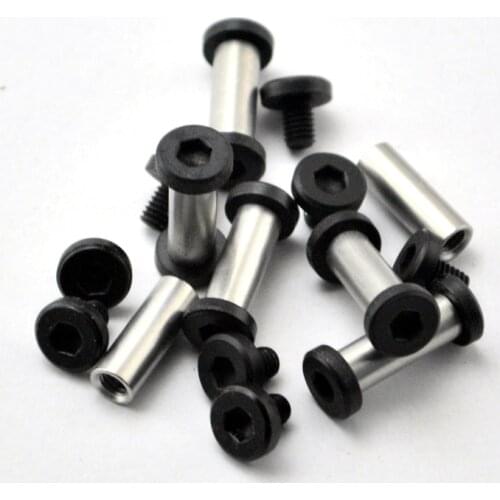 4Pairs Hexagon socket shank screw rivet chip Cutter pair lock stainless steel rivet patch shank nail