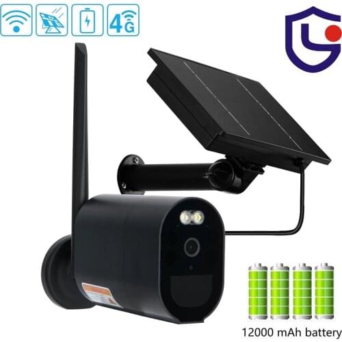 4G Solar Security Camera Wifi Outdoor Wireless Surveillance Solar Power Battery Camera 1080P HD PIR Detection Color Night Vision