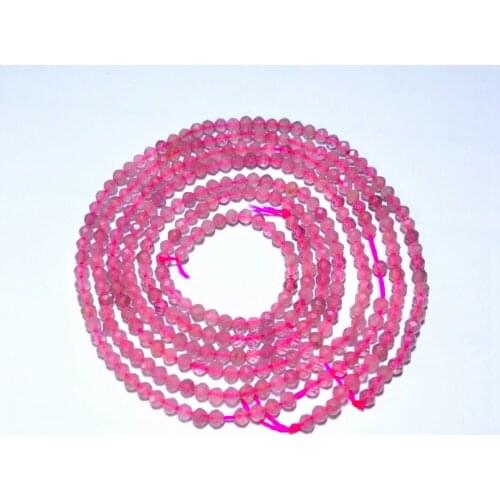Natural Rose Crystal Quartz Micro Facted Beads,Faceted Tiny Spacer Gem Beads,Size 2mm 3mm 4mm Small Beads 1of 15.5" strand