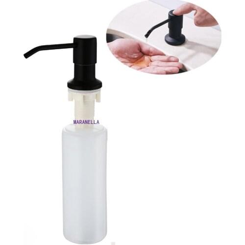 Black For Kitchen Sink Soap Dispenser Stainless Steel Soap Dispenser Bathroom Manually Press Soap Dispenser Kitchen Accessories