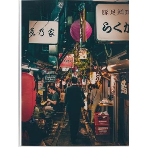 Home Decoration Wall Art Photography Typical Japan Street Canvas Paintings HD Printed Modular Pictures Living Room Framework