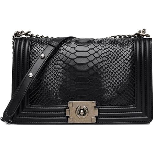 Designer purse female single Shoulder Bag Luxury Brand Women Bag Snake Crossbody bag for Women Leather Handbags Sac A Main