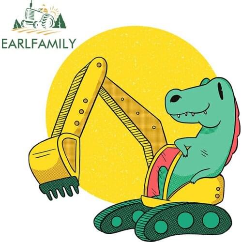 EARLFAMILY 13cm x 12.7cm for Dinosaur Decal Vinyl Car Sticker Motorcycle Helmet Waterproof Scratch-proof Window JDM Assessoires