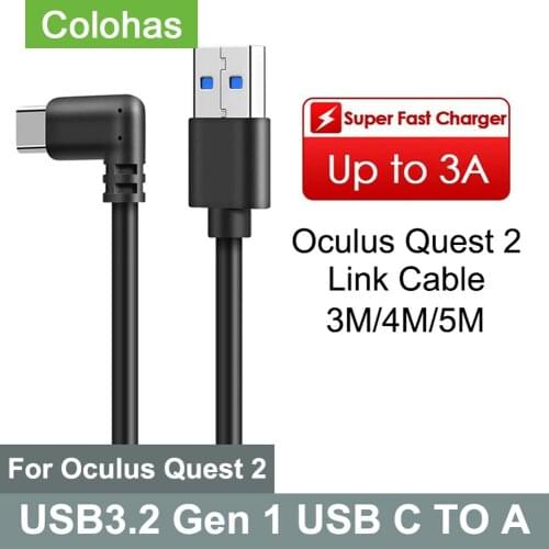 For Oculus Quest 2 Link Cable USB-C Cable Quest Link USB3.2 Gen1 Oculus Headset VR Type-C Data Transfer Cable Fast Charge