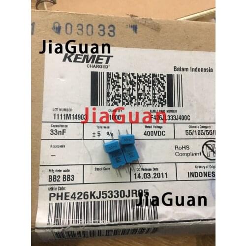 20PCS KEMET RIFA PHE426 0.033uF/400V P5MM MKP 333/400V audio blue film Capacitor 426 33NF 400VDC 0.033UF 333