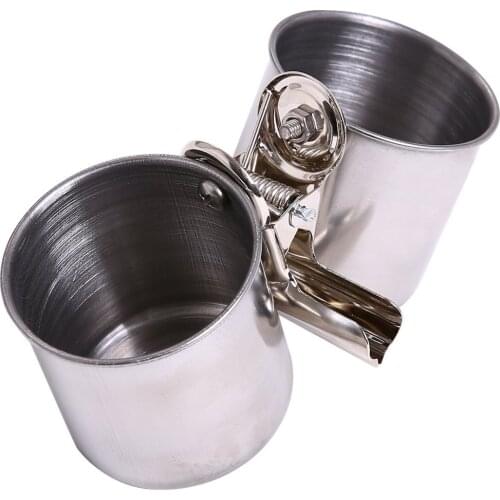 Bird Water Feeder Dishes Birdcage Coop Cups Parrot Food Bowls Hanging Pet Animal Bowl Feeding Perches Play Stand with Clamp