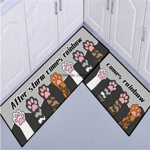 Kitchen Mats Carpet Area Rugs Printing Cute Water-absorbing Oil-proof Cartoon Living Room Balcony Bathroom Doormat Hallway