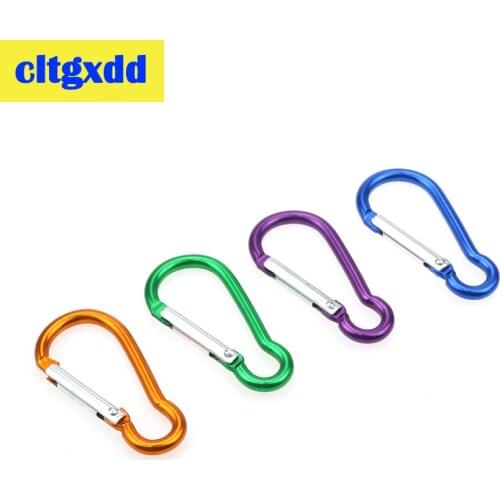 Cltgxdd Pack Multicolor Aluminum Spring Carabiner Snap Hook Hanger Game Machine Keychain Camping Water Bottle Backpack Bag Parts