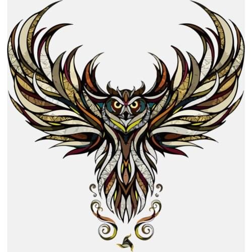 Hot Sell Creative Car Sticker Stylish Wings-winged Owl Motorcycle Decal Window Vinyl Sunscreen Anti-UV PVC 13.9cm X 13.1cm