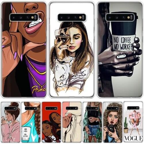 Fashion High heels Girl Flower Luxury Phone Case For Samsung GalaxyA90 A71 A70 A51 A50 A41 A40 A30 A21 A10 A9 A8 A7 A6Plus M30S