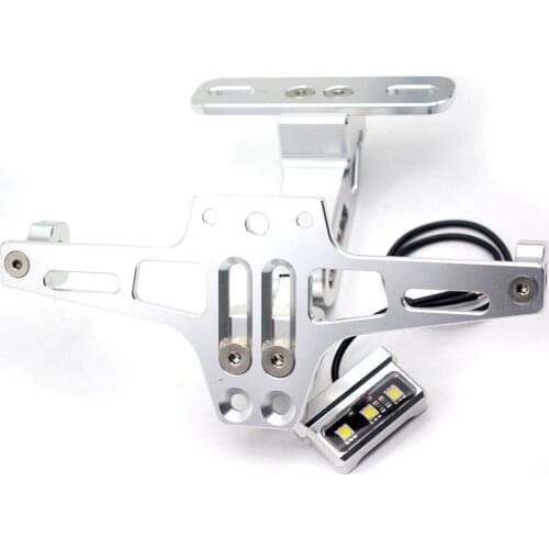 Motorbike Adjustable Angle Aluminum License Number Plate Holder Bracket Universal For Hyosung GT250R 2006-2010 GT650R 850 /1200