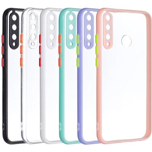 Soft Bumper Hard Back Clear Shockproof Phone Case for Huawei Y7P 2020 / P40LiteE Transparent Phone Shell Cover