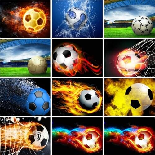 DIY 5D Diamond Painting Full Drill Square Cartoon DIY Needlework Diamond Embroidery Cross Stitch Kits Football Home Decoration