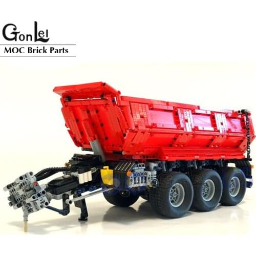 NEW Technology Building Block Bricks 42054 Tractor fit for Trailer MOC-8830 Self Dumping Trailer assembly Toy boy Birthday gift