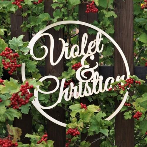 Personalized Wedding Laser Cut Name Wooden decor,Reception Decor,wedding sign hoop,photo prop wall sign