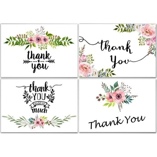 10-30pcs Lovely Flower Series Postcard With Envelope Set Best Bless thank you Greeting Cards Business Invitation Holiday Card