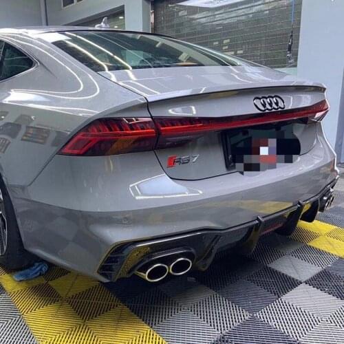 Suit For New and Old Audi A3 A4l A5 A6 A7 S3 S4 S5 Refit the Four Outlet Carbon Fiber Rear Lip Band Lamp