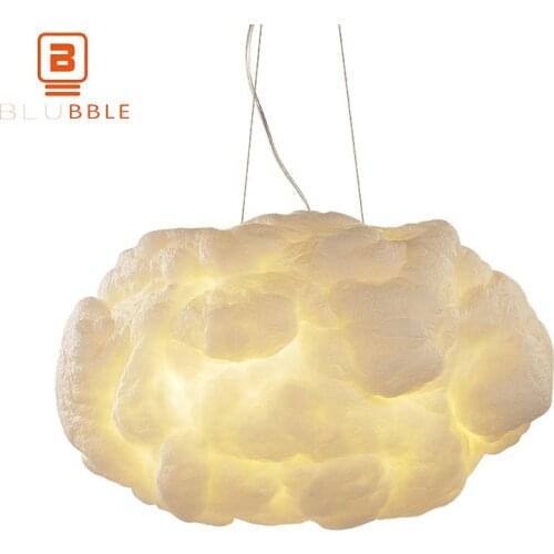 BLUBBLE Silk Flaky Clouds Pendant Lights Northern Europe Peach Restaurant Pendant Lamp Originality AC 110V-240V Coffee Hanglamp