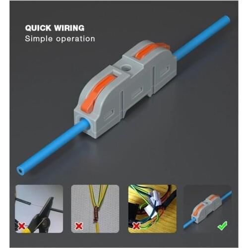 Lever-Nuts Quick Wire Connector Universal Compact Wiring Connectors Electrical Push-in Terminal Block 28-12 AWG
