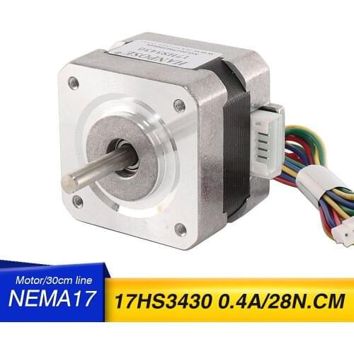 10PCS Nema17 17HS3430 for Titan extruder 4-lead Nema17 stepper motor 0.6A 28N.CM 34mm 42 Motor For 3D Printer Parts