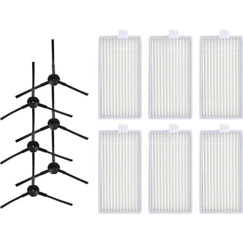 Replacement Vacuum Cleaner HEPA Filters Side Brush Kits Compatible with ILIFE Part Accessories Easy Replace