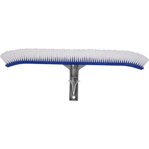 18 Inch Outdoor Pool Wall Brush Swimming Pool Cleaning Tool Aluminum Handle For Pond Spa Hot Spring Pools Algae Remover Scrubber