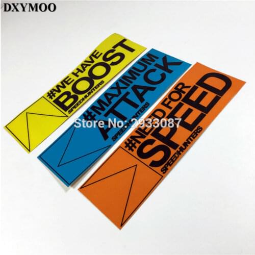 Speedhunters BOOST ATTACK SPEED Motorcycle Helmet Laptop Bike Vinyl Car Whole Body Decals Bumper Car Window Stickers