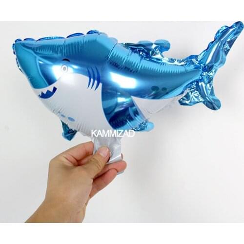 KAMMIZAD Mini Shark Balloons 5pcs/lot Ocean Animal Theme Party/Birthday party supplies foil globos child gifts toys air ballon