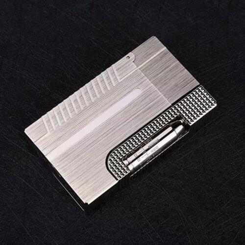 Hot Sell Engraving Windproof Lighter Flame Refillable Outdoor Lighters gadgets for men smoking Cling Sound