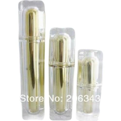 100ML GOLD Acrylic square shape press pump lotion.emusion bottle,cosmetic container,press pump bottle ,Cosmetic bottle