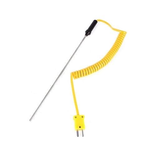 3mm Dia Probe 0-120C Temperature Range Coiled Thermocouple K Type