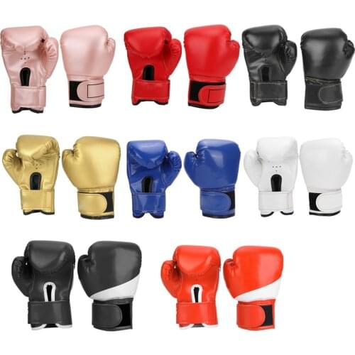 1 Pair Child Boxing Gloves Kids Training Fighting Gloves Muay Thai Sparring Punching Kickboxing Breathable PU Gloves Equipment